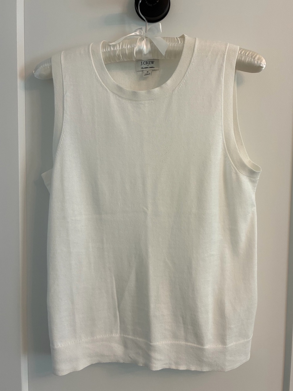 J. Crew Factory White Sleeveless Knit Tank